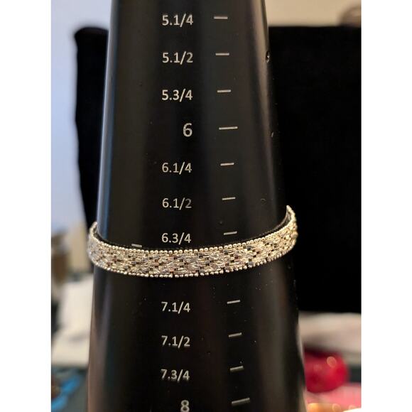 925 Milor Italy Sterling Silver Chevron Dangle Earrings & Matching Bracelet - Picture 3 of 7